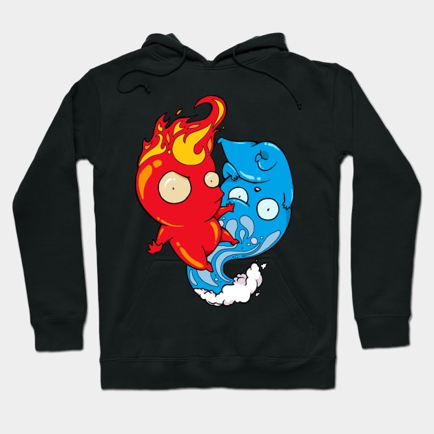 Fire and Water Hoodie by EricTranArt